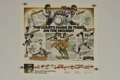 San Francisco Giants Advertisement Marketing 1983 Poster With Schedule NOS - Image 1 of 4