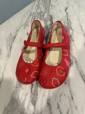 Camper Twins flat Mary Jane in leather Red Shoes Size 35 Rubber Sole Excellent - Image 1 of 4