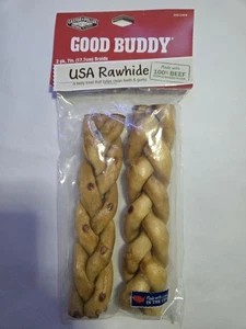 Good Buddy 7 In. Braided Sticks Helps Clean Dogs Teeth and Gums  2pk. - Picture 1 of 2