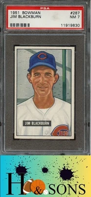 1951 Bowman #287 Jim Blackburn PSA 7 - Image 1 of 2