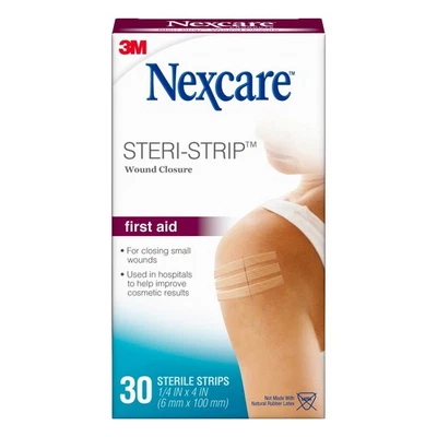 Nexcare Steri-Strip Skin Closure 1/4 x 4 in 30 Sterile Strips Surgical Grade NEW - Image 1 of 4