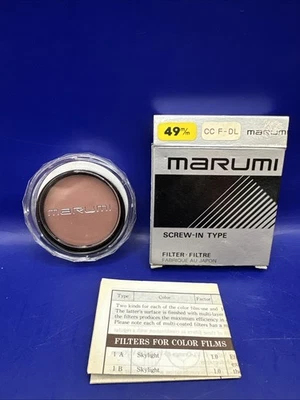 NOS Marumi 49 mm CC F-DL Fluorescent Japan Made Screw-In Type Lens Filter Brown - Image 1 of 4