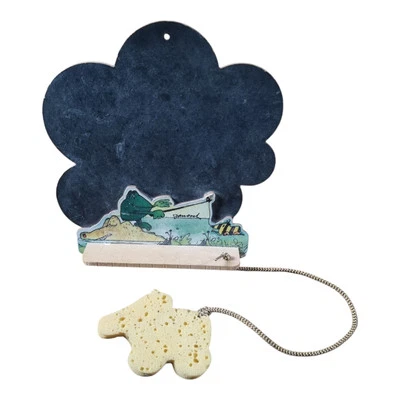 Janosch Kreide Tafel Klein mit Schwamm Made in Germany Tigerente Frosch - Bild 1 von 3