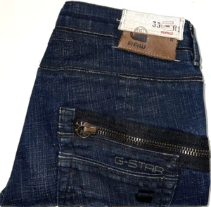 G Star Raw Womens Size Measured W27 x L26 Slim Leg Elastic Hem Blue Denim Jeans - Picture 1 of 8
