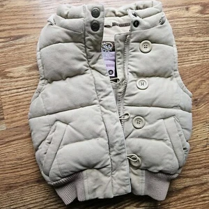 Authentic Gap Kids Tan Puffer Quilted Vest Size 4/5 Extra Thick With Pockets - Picture 1 of 4