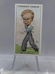 1931 Churchman Prominent Golfers Small #17 Rex Hartley (SET BREAK) (C) - Foto 1 di 2