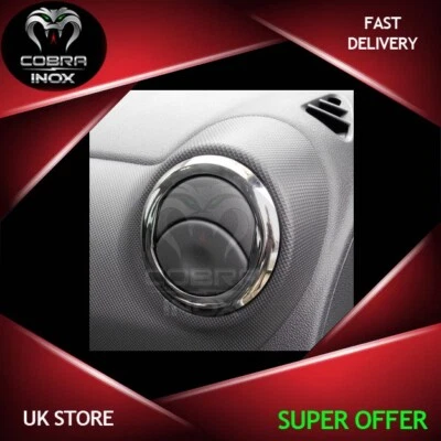 Para DACIA DUSTER CROMO VENTILACIÓN EMBELLECEDORES CUBIERTAS VENTILACIÓN ANILLOS ENVOLVENTES 2010-2017 x4 Foto 1 de 4