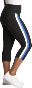 NWT Yummie Talia Black Crop Leggings Racing Stripe Shape Wear Size Medium $49 - Picture 1 of 12