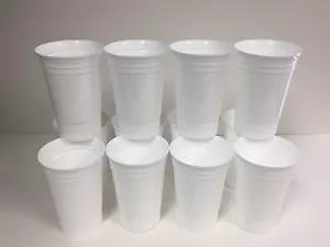 20 oz. WEISS Polypropylen Mehrweg Getränkebecher, BPA und Bleifrei 12 Stück - Bild 1 von 3