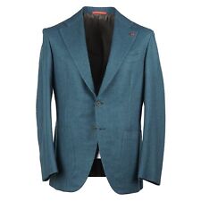 Isaia Napoli Green Soft Flannel Wool and Cashmere Sport Coat 40R (Eu 50) NWT