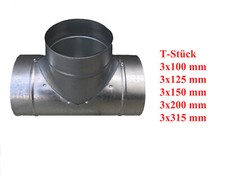 Pezzo a T tubo di piegatura ventilazione tubo flessibile alluminio 100 125 150 200 315 mm