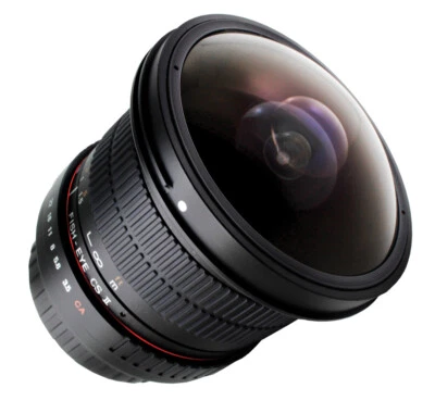 Rokinon 8mm f/3.5 HD Fisheye Lens with Removable Hood for Canon # HD8M-C - Image 1 of 3