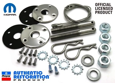NEW Licensed Mopar Stainless Steel 23" Hood Pin Kit / For 69-74 Dodge & Plymouth - Image 1 of 4