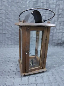 Rare Old Antique primitive Wooden Candle Lantern 18th 19th century Wood Lantern - Picture 1 of 23