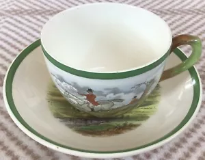 Tazza e piattino caffè grande Fox Hunt Hunt Spode prima sulla prima - Foto 1 di 7