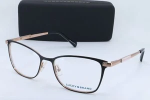 Lucky Brand VLBD124 Black Cat Eye Women Full Rim 53-17-140 Eyeglasses Frames - Picture 1 of 6