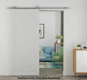TMS Acero Inoxidable Moderno Interior Deslizante Granero Puerta de Madera Hardware Juego de Pistas - Imagen 1 de 2