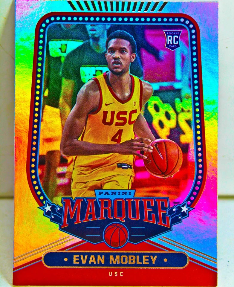 Evan Mobley RC 2021 Chronicles Draft Picks Marquee Refractor Rookie Card #142 - Image 1 of 3
