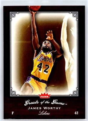 JAMES WORTHY 2005-06 Fleer Greats of the Game Los Angeles Lakers Card #3 - Image 1 of 2
