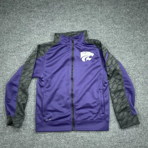 Kansas State University Jacket Youth XL Purple Dri Fit Nike K State Wildcats Boy Cover