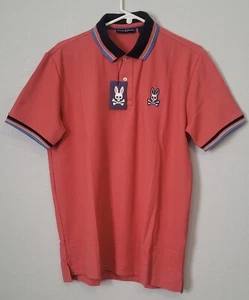 Psycho Bunny Cotton Pique Polo Shirt Pima Cotton Brick Pink Men's Size 6 Large - Picture 1 of 1