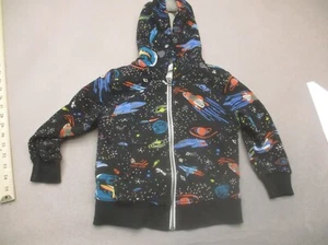 Hanna Andersson Size 5-6 Kids 100% Cotton Full Zip Warm Sherpa Lined Hoodie 384 - Picture 1 of 6