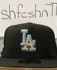 Exclusive Boujee Edition Los Angeles Dodgers Fitted Hat with Tan UV. Size: 7 3/8