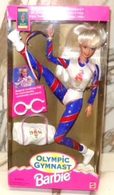 Barbie Olympic Gymnast 1995 Atlanta Games Doll Mattel Vintage Foto 1 de 4
