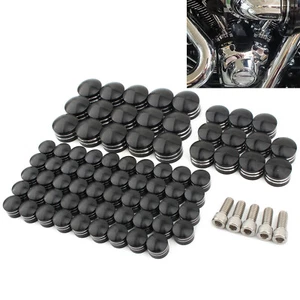 CNC 75pcs Motor Engine Screw Bolt Cover Caps Kit For Harley Touring Street Glide - Picture 1 of 9