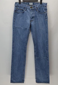 Jeans Hudson uomo 31x32 blu fantasma taglio dritto bottoni mosca denim made in USA - Foto 1 di 21