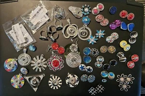 12 Pendants, earrings. rings with Multiple INTERCHANGEABLE gems to clip in. - Picture 1 of 9