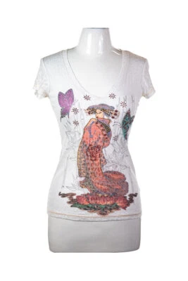 Camisetas femininas Love Amour SM poliéster branco - Imagem 1 de 2