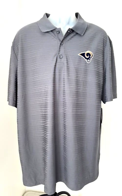 CAMISA ESTILO GOLF EQUIPO NFL GRIS DRK LOS ANGELES RAMS NUEVA CON ETIQUETAS TALLA-XL Foto 1 de 4