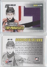 2009-10 ITG Heroes and Prospects Top Jumbo Emblem Black /6 Calvin de Haan #JM-03