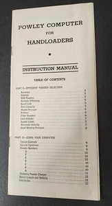 Powley Computer for Handloaders & PSI Calculator w/Instructions Vintage - Picture 1 of 6