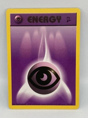Vintage Pokemon 2000 Base Set 2 - Psychic Energy - 129/130 - NM  - Image 1 of 2