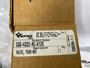 Versa CGG-4322-HC-A120 4-Way Pneumatic Directional Valve - Picture 1 of 7