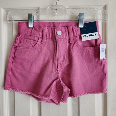 Pantalones Cortos Denim Rosa Tiro Alto Old Navy Niños 3" Entrepierna Talla 7 Nuevos con Etiquetas Foto 1 de 4