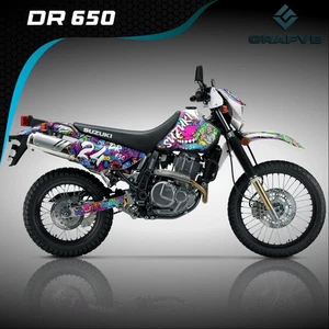 Dr650 Dr 650 kit decals graphics Suzuki Stickers Supermoto CUSTOM Mx Enduro - Bild 1 von 4