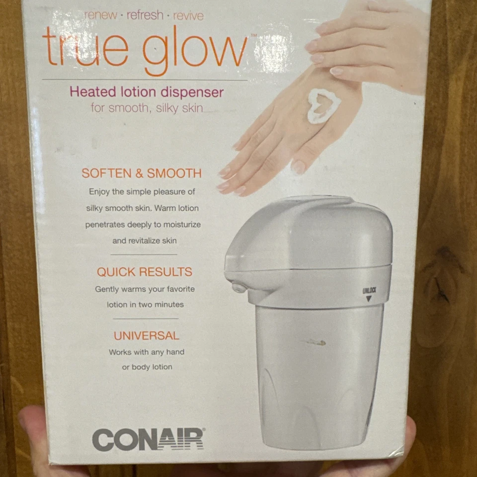 Conair True Glow Heated Lotion Dispenser New In Box Spa Baby Heated Lotion - Image 1 of 1