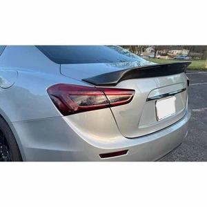 Real Carbon Fiber Rear Trunk Spoiler Wing for Maserati Ghibli 2014-2023 - Picture 1 of 7