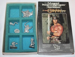 UNUSED 1984 Conan the Barbarian AD&D Metal Miniatures Set #2 TSR 5/6 RPG TSR - Picture 1 of 9
