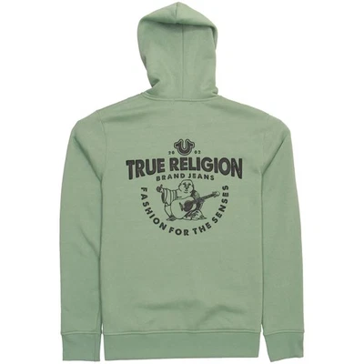 True Religion CORE SUDADERA CON CAPUCHA CON CREMALLERA, XL, Green Bay, estampado gráfico, algodón/poliéster Foto 1 de 4