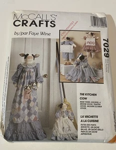 McCall's 7029 Sewing Pattern Faye Wine Cow Vacuum Cleaner Cover Broom Towel - Picture 1 of 4