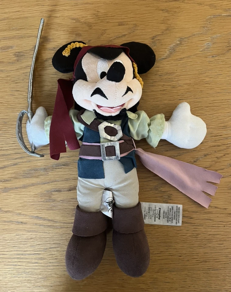 Disney Mickey Mouse Jack Sparrow Pirates Of The Caribbean Plush Disney Parks 11” - Image 1 of 4