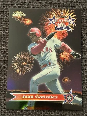 1997 Topps Chrome Juan Gonzalez All-Stars 96 Refractor #AS15 Texas Rangers - Image 1 of 3