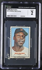 1966 Bazooka #14 Willie McCovey San Francisco Giants (hand cut) - CGC 2 Good - Picture 1 of 2