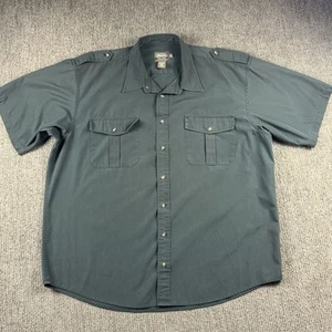 Cabela’s Mens 2XL Tall Safari Series Shirt Button Up Short Sleeve Pockets Green - Picture 1 of 7
