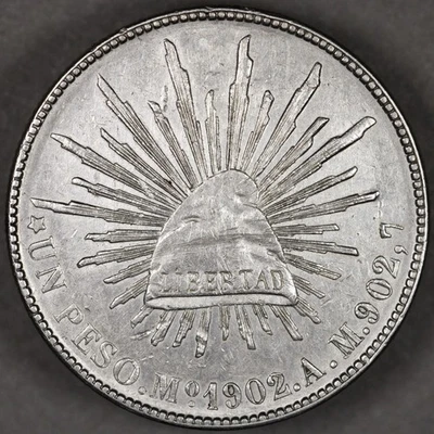 1902 Mo AM Mexico Silver Peso - Image 1 of 2