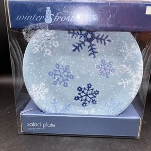 Target Home Winter Frost Snowflakes Salad Plates 8.25" Set of 4 NEW! - Picture 1 of 5